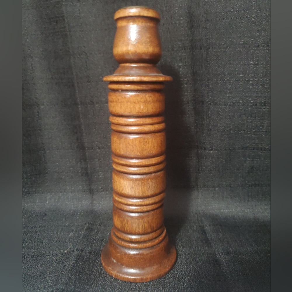Vintage MCM Homeco 8" candlestick 4 built-in napkin rings